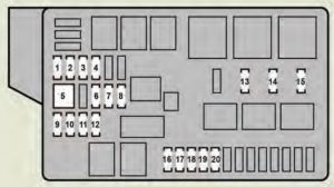 Lexus GS460 - fuse box - engine compartment (type B)