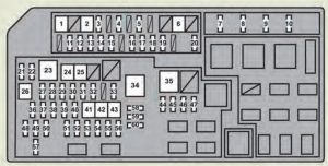 Lexus GX460 - fuse box - engine compartment