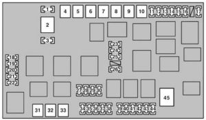 Lexus GX470 - fuse box - engine compartment