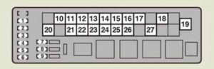 Lexus IS F - fuse box - engine compartment (type A) -left-hand drive vehicle