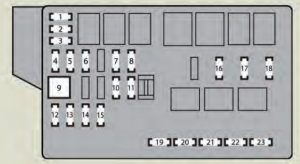 Lexus IS F - fuse box - engine compartment (type B)