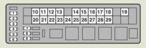 Lexus IS200d - fuse box - engine compartment (type A) - left-hand drive vehicle