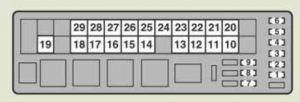 Lexus IS200d - fuse box - engine compartment (type A) - right-hand drive vehicle