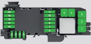 Skoda Fabia - fuse box - engine compartment