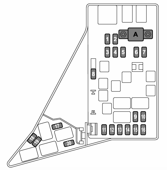 Subaru Impreza  2014 - 2015  - Fuse Box Diagram