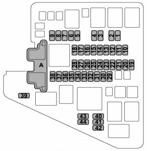 Subaru Impreza - fuse box - engine compartment