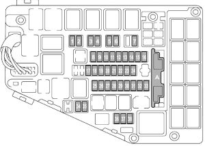 Subaru Legacy - fuse box - engine compartment