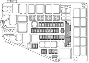 Subaru Legacy - fuse box - engine compartment