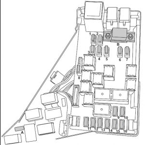 Subaru Outback - fuse box - engine compartment