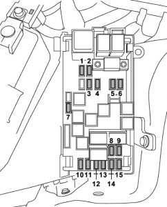 Subaru Tribeca - fuse box - engine compartment