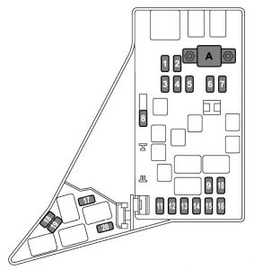 Subaru XV - fuse box - engine compartment