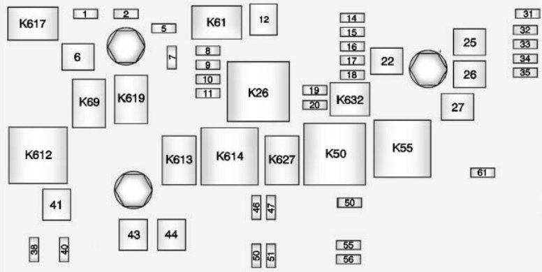 Chevrolet Camaro  2011  - Fuse Box Diagram