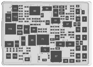 Chevrolet Suburban - fuse box - engine compartment