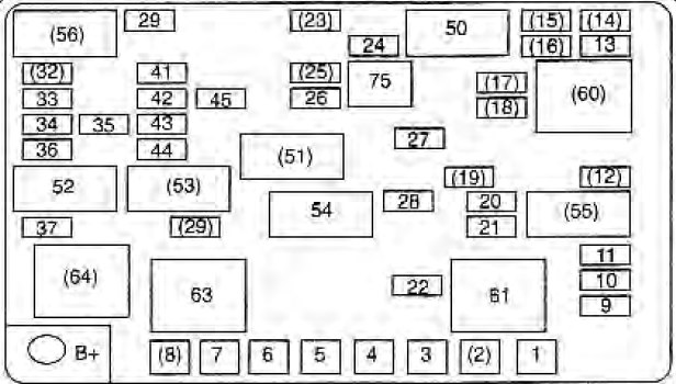 Kia Sephia  2000 - 2001  - Fuse Box Diagram