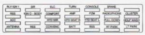 Cadillac DeVille - fuse box diagram - rear compartment