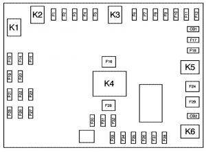 Chevrolet Express - fuse box - floor console fuse block