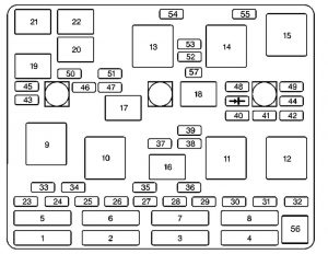 Chevrolet Malibu - fuse box diagram - engine compartment