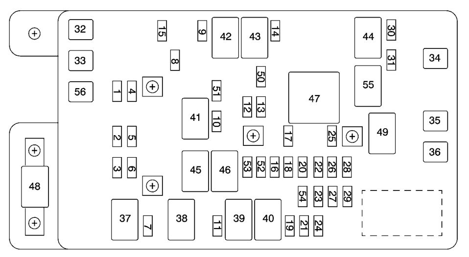 Chevrolet Trailblazer (2003 - 2004) - fuse box diagram - Auto Genius