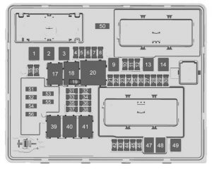 Cadillac CTS - fuse box diagram - rear compartment