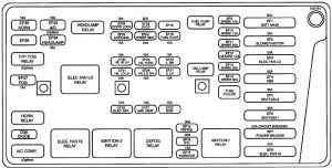 Deawoo Leganza - fuse box diagram - engine compartment