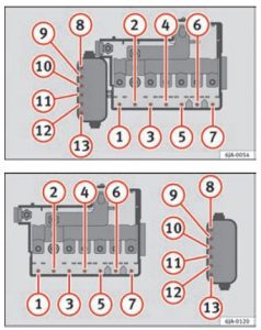 Seat Toledo - fuse box diagram - engine compartment