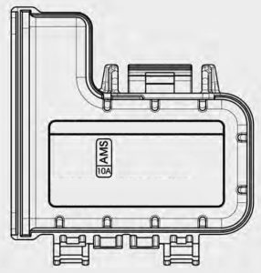 KIA Soul EV - fuse box diagram - motor compartment fuse panel (battery terminal cover)