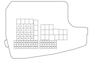 Mazda MX5 - fuse box diagram - engine compartment