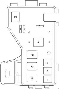 Toyota Avensis – fuse box diagram – engine compartment additional fuse box (1AZ-FSE, 1AZ-FE, 1ZZ-FE, 3ZZ-FE)