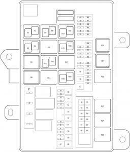 Toyota Sequoia - fuse box diagram - engine compartment fuse box