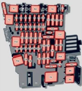Audi A3 - fuse box diagram - instrument panel