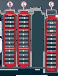 Audi A4 - fuse box diagram - luggage compartment