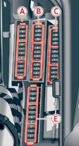 Audi A4 - fuse box diagram - luggage compartment