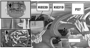 BMW 6-Series (E63 and E64) - fuse box diagram - engine compartment (N52)