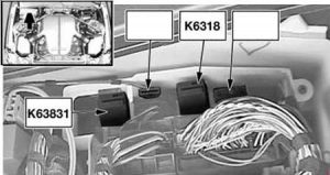 BMW 6-Series (E63 and E64) - fuse box diagram - hydraulic pump relay, SMG (K6318) - S85