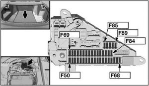 BMW 6-Series (E63 and E64) - fuse box diagram - in rear