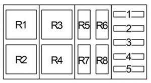 Ford-F-650 - fuse box diagram - additional relay box 2