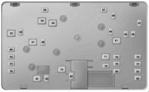 Ford Fusion - fuse box diagram - power distribution box (bottom)