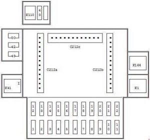 Ford Puma - fuse box diagram - passenger compartment fuse box