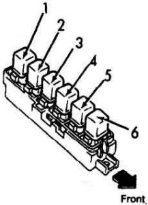 Infiniti G20 - fuse box diagram - engine compartment relay box