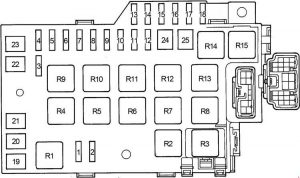 Lexus GS300 - fuse box diagram - engine compartment fuse box