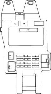 Lexus GS300 - fuse box diagram - passenger compartment fuse box