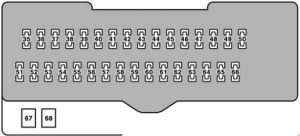 Lexus RX 330 - fuse box diagram - passenger compartment fuse box