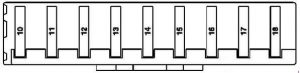 Mercedes-Benz R-Class (W251) - fuse box diagram - passenger compartment