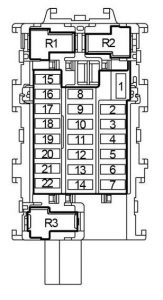 Nissan Verso Note - fuse box diagram - passenger compartment