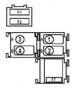 Renault Kangoo - fuse box diagram - engine compartment