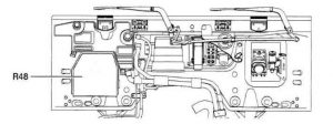 Renault Midlum - fuse box diagram - windscreen defrosting relay time delayed (R48)