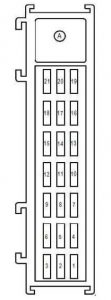 Renault Modus - fuse box diagram - passenger compartment