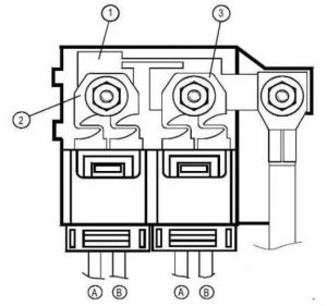 Renault Modus - fuse box diagram - protective positive battery unit