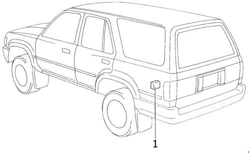 Toyota 4runner  1989 - 1995  - Fuse Box Diagram