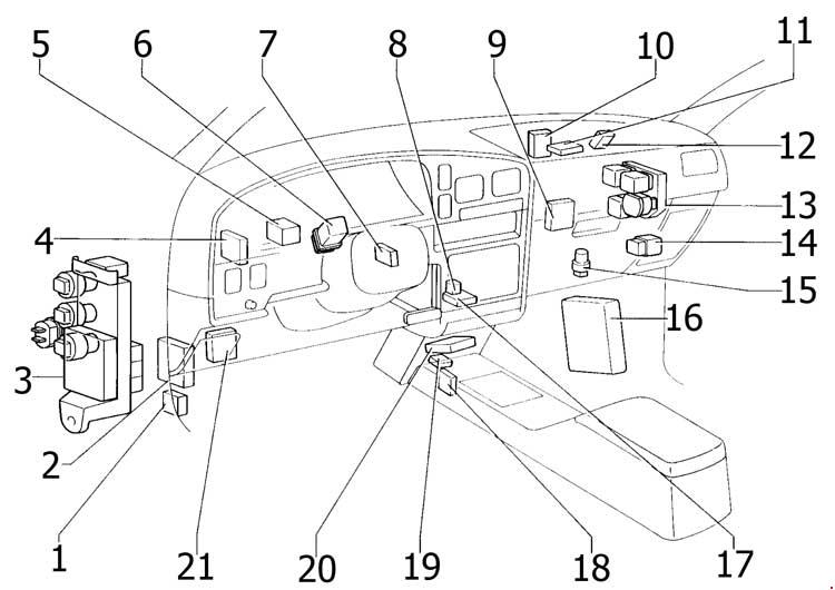 Toyota 4runner  1989 - 1995  - Fuse Box Diagram